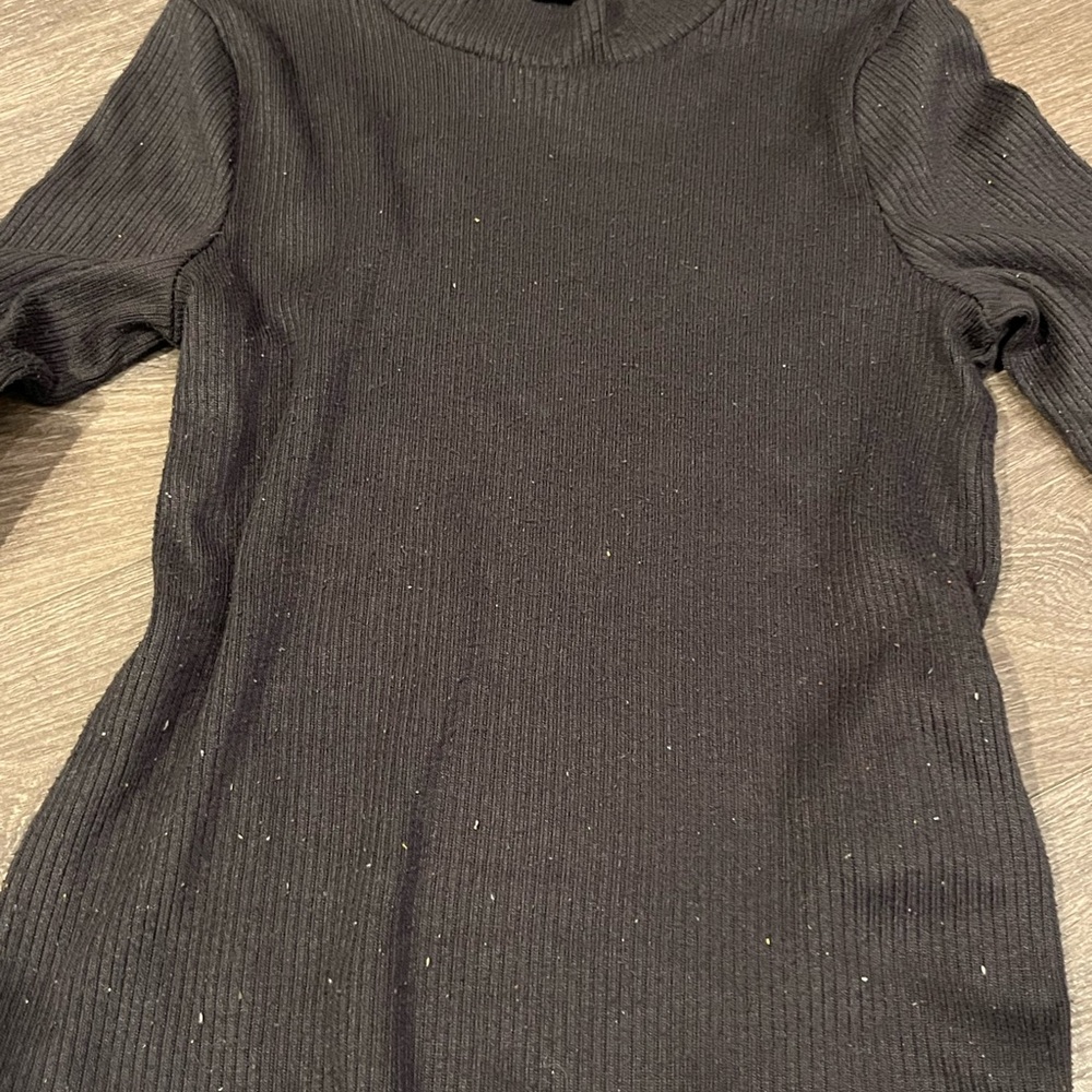 Kids basic black long sleeve kid top